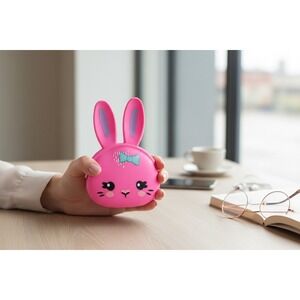 Fashion Angels Bunny Coin Purse Kids OS Pink Brand New Silicone Rabbit Kawaii